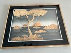 Vintage Chinees Diorama van kurk (kurksnijwerk), Ophalen
