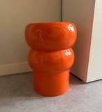 Oranje Keramiek Krukje / Bijzettafel, Huis en Inrichting, Krukjes, Ophalen, Zo goed als nieuw, Overige materialen