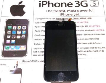  Apple Iphone 3GS Full LCD Touch+Digitizer Glas Screen Frame beschikbaar voor biedingen