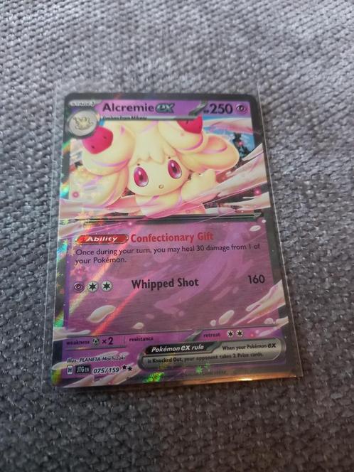 Pokemon: Alcremie [EX] - 075/159, Hobby en Vrije tijd, Verzamelkaartspellen | Pokémon, Zo goed als nieuw, Losse kaart, Ophalen of Verzenden