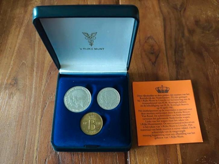 1980 Muntset - Troonsafstand Juliana/Beatrix, Postzegels en Munten, Munten en Bankbiljetten | Verzamelingen, Munten, Nederland
