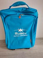 Trolley Ruben met wieltjes en "onzichtbaar"trekstang, Uitschuifbare handgreep, 30 cm of meer, Blauw, Ophalen of Verzenden