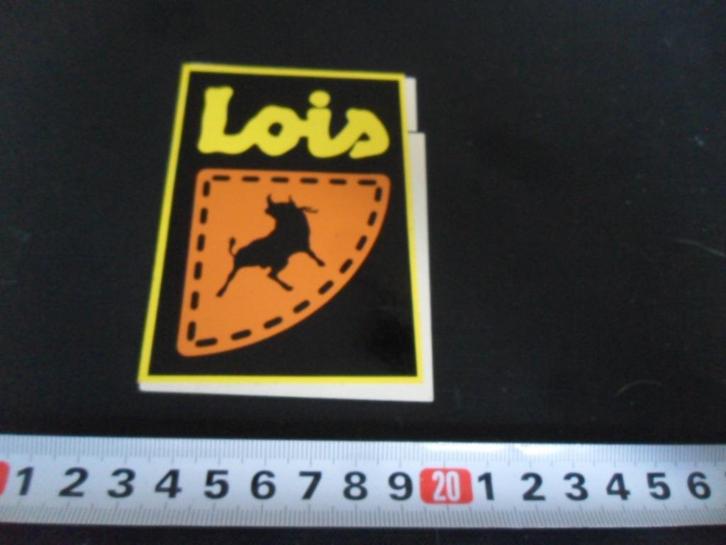 sticker jeans logo LOIS stier, Verzamelen, Stickers, Zo goed als nieuw, Bedrijf of Vereniging, Ophalen