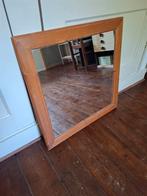 Spiegel grenen houten lijst, Huis en Inrichting, Woonaccessoires | Spiegels, Ophalen, Vierkant, Zo goed als nieuw, Minder dan 100 cm