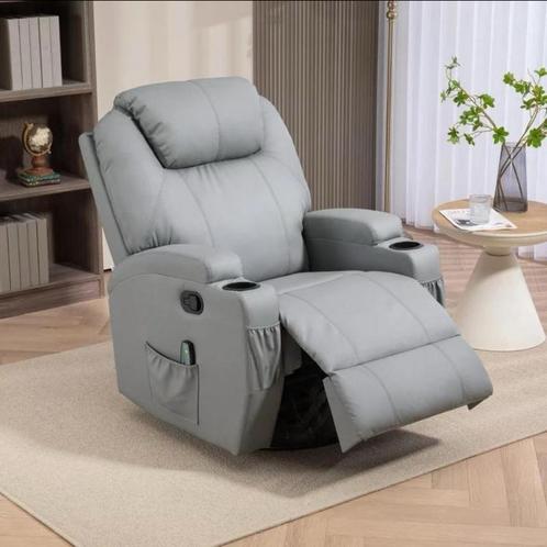 elektrisch Massagestoel, 8 vibratiepunten NIEUW IN DOOS, Huis en Inrichting, Fauteuils, Nieuw, Leer, Ophalen