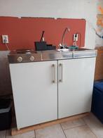 Mobiele keukenblok, Huis en Inrichting, Keuken | Complete keukens, Ophalen, Gebruikt, Wit, Enkelwandige keuken