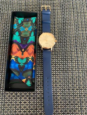 Quartz Herenhorloge - Blauw Leer beschikbaar voor biedingen