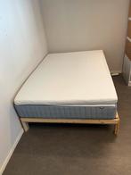 Bed inclusief matras en topper, Ophalen, Wit, Tweepersoons, 140 cm