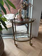 Messing serveerwagen / trolley / side table, Ophalen, 50 tot 100 cm, Zo goed als nieuw, 25 tot 50 cm