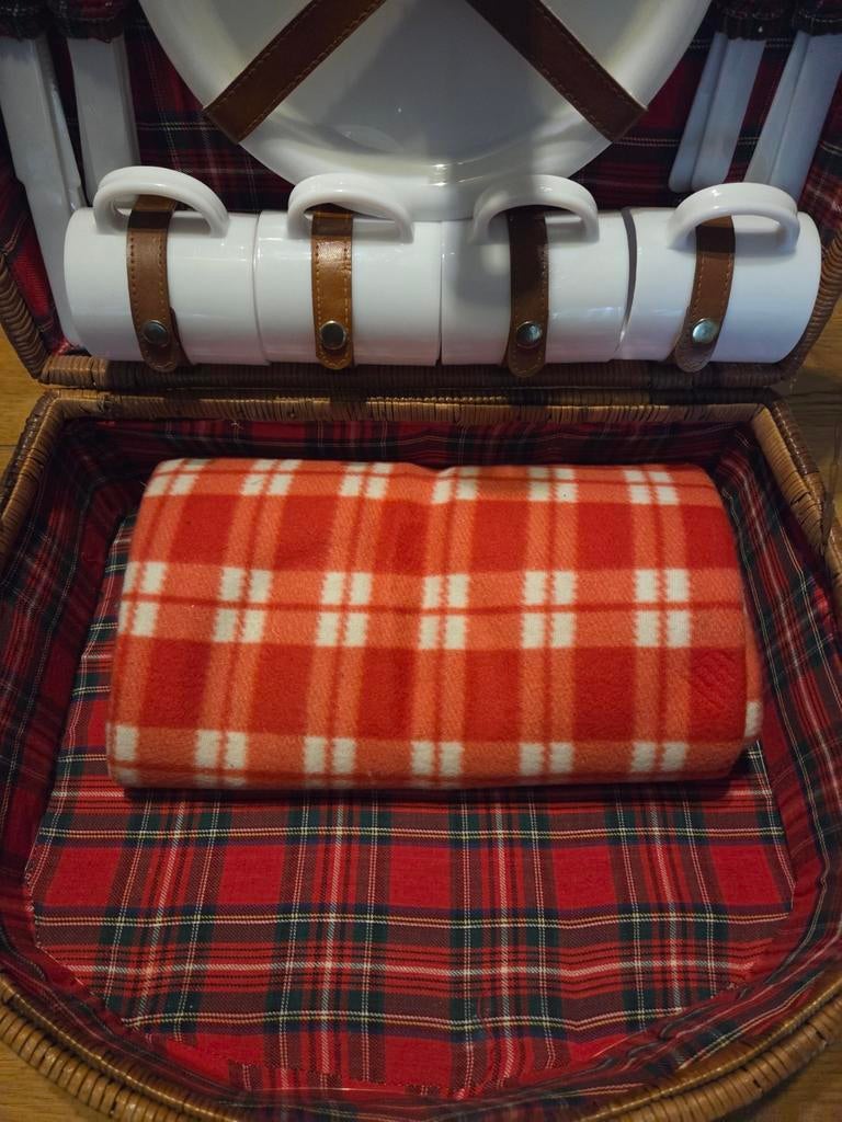 Retro Picknickmand, Hobby en Vrije tijd, Picknickmanden, Gebruikt, Zonder inhoud, Ophalen of Verzenden