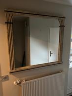 Unieke Fossielsteen Spiegel met Koper Accent, Huis en Inrichting, Ophalen, 100 tot 150 cm, Zo goed als nieuw, 75 tot 100 cm