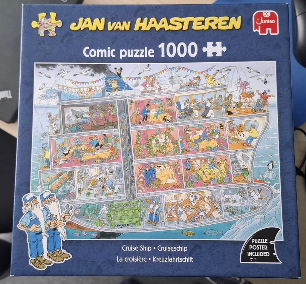 Jan van Haasteren Cruise Ship 1000 stukjes, Ophalen of Verzenden, 500 t/m 1500 stukjes, Zo goed als nieuw, Legpuzzel