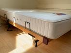 Elektrisch verstelbaar bed 180x200, Ophalen, Bruin, Tweepersoons, 180 cm
