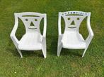 2 witte kinderstoelen / tuinstoelen, Tuin en Terras, Ophalen of Verzenden, Gebruikt, Kunststof