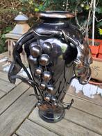 Bronzen Vaas met Druivenranken - Prachtig Kunstwerk, Ophalen of Verzenden