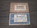 Setje biljetten 1 en 2,5 gulden 1938, zilverbonnen, Postzegels en Munten, Bankbiljetten | Nederland, Ophalen of Verzenden