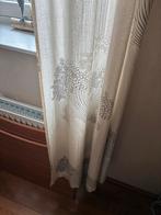 Mooie Crème Gordijnen met Patroon, Ophalen, Gebruikt, 100 tot 150 cm, 200 cm of meer