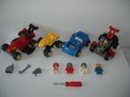 Technisch Duplo set met 4 Toolo voertuigen + poppetjes, Ophalen of Verzenden, Gebruikt, Losse stenen, Duplo
