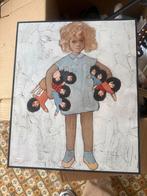 Jef Wauters - Isabelle en haar poppen kunstwerkje schilderij, Ophalen of Verzenden