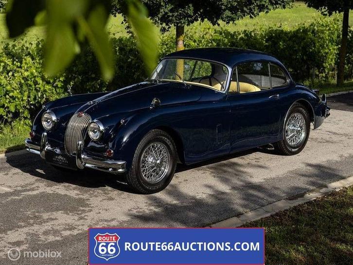 Jaguar XK150 | 1957 | Route 66 Auctions, Auto's, Oldtimers, Bedrijf, Te koop, Jaguar, Benzine, Overige carrosserieën, Handgeschakeld