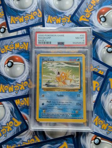2000 Pokemon Magikarp Base 2 #50/130 PSA 8 NM-MT slab beschikbaar voor biedingen