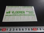 sticker Kalender 1990 Breda Moniliet vloeren, Ophalen, Zo goed als nieuw, Bedrijf of Vereniging