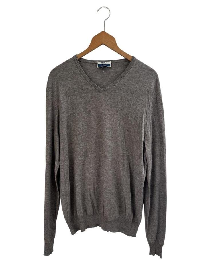 Fedeli trui L, Kleding | Heren, Truien en Vesten, Zo goed als nieuw, Maat 52/54 (L), Grijs, Ophalen of Verzenden