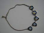 Messing kleurige ketting met vijf opaal achtige stenen, Sieraden, Tassen en Uiterlijk, Kettingen, Ophalen, Overige materialen