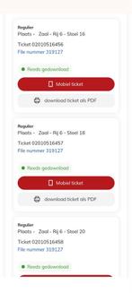 Tickets soldaat van Oranje, Tickets en Kaartjes