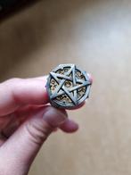 Gothic pentagram ring, Ophalen of Verzenden, Zo goed als nieuw, Zilver, Dame
