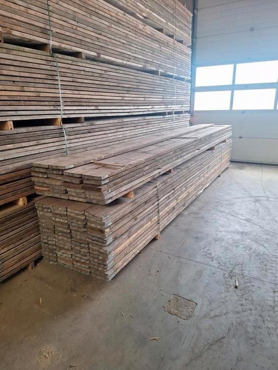 Mooie AA kwaliteit gebruikte steigerplanken, Doe-het-zelf en Verbouw, Hout en Planken, Zo goed als nieuw, Plank, Steigerhout, 300 cm of meer