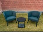 Fauteuils en tafel, Huis en Inrichting, Fauteuils, Ophalen, Zo goed als nieuw, 75 tot 100 cm, 50 tot 75 cm