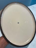 Le Creuset Ovaal 31 cm kersenrood als nieuw, Gietijzer, Ophalen of Verzenden, Zo goed als nieuw, Keramische plaat