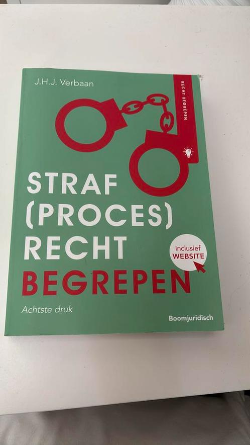J.H.J. Verbaan - Straf(proces)recht begrepen, Boeken, Wetenschap, Zo goed als nieuw, Ophalen of Verzenden