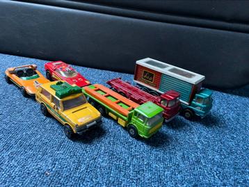 Lot 10, matchbox superkings en speedkings range rover en Daf beschikbaar voor biedingen