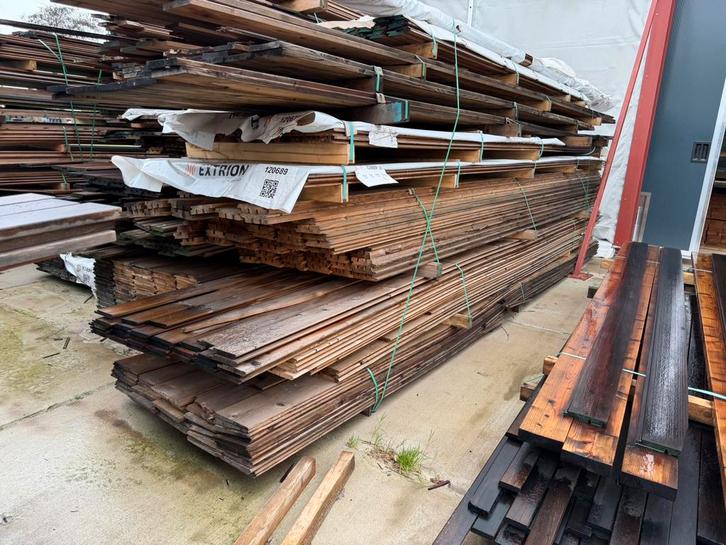 Uitgesorteerd thermohout abc-keus partij, Tuin en Terras, Palen, Balken en Planken, Gebruikt, Planken, 250 cm of meer, Ophalen