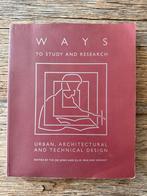 Ways to Study and Research - Architectuur Boek, Ophalen of Verzenden, Gelezen, Architectuur algemeen