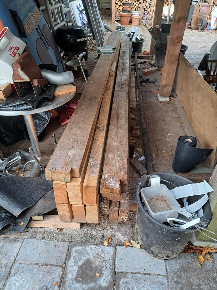 Vuren balken, ruw vuren, dragers, Doe-het-zelf en Verbouw, Hout en Planken, Balk, Vuren, 300 cm of meer, 50 mm of meer, Ophalen