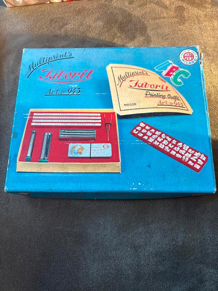 Multiprint Favorit Stempelset Art. 943 - Vintage Italiaans, Antiek en Kunst, Antiek | Emaille, Ophalen of Verzenden