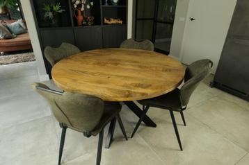 Eettafel rond mango naturel 100/110/120/130/140/150cm beschikbaar voor biedingen