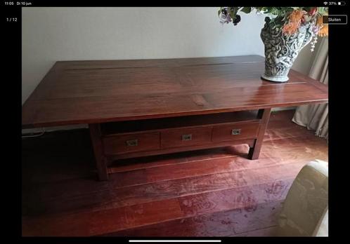 Teak houten eettafel sidetable, Huis en Inrichting, Kasten | Televisiemeubels, Gebruikt, Minder dan 100 cm, 50 tot 100 cm, 25 tot 50 cm