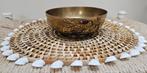 vintage curiosa bronskleurige schaal met stenen, Ophalen of Verzenden