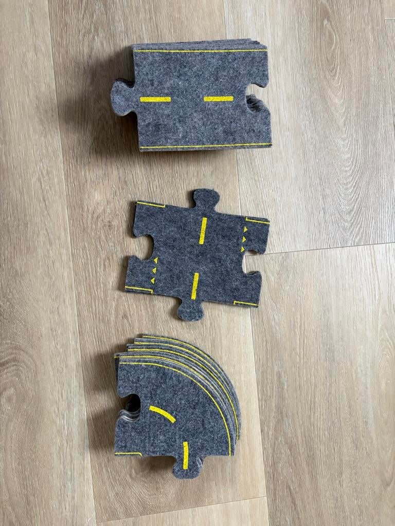 Vilten wegdelen puzzel, Ophalen, Gebruikt, Puzzelen