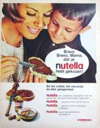 4 vintage advertenties reclames Ferrero Nutella 65-79 chocop, Verzenden, Gebruikt, Overige typen