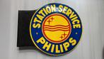 Emaille bord Philips Station Service topstaat!, Antiek en Kunst, Antiek | Emaille, Ophalen of Verzenden