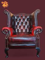 Chesterfield Queen Anne High back wing chair Oxblood, Huis en Inrichting, Ophalen of Verzenden, Zo goed als nieuw, 75 tot 100 cm