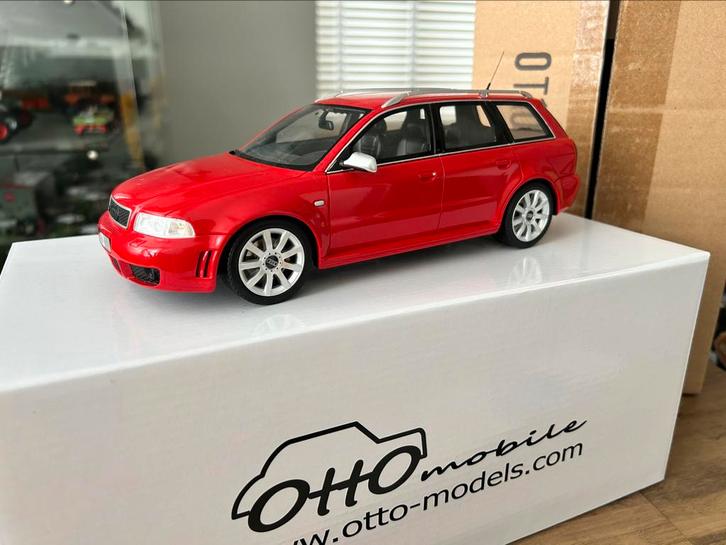Audi RS4 B5 Misanorood Ottomobile 1:18, Hobby en Vrije tijd, Modelauto's | 1:18, Nieuw, Auto, OttOMobile, Ophalen of Verzenden