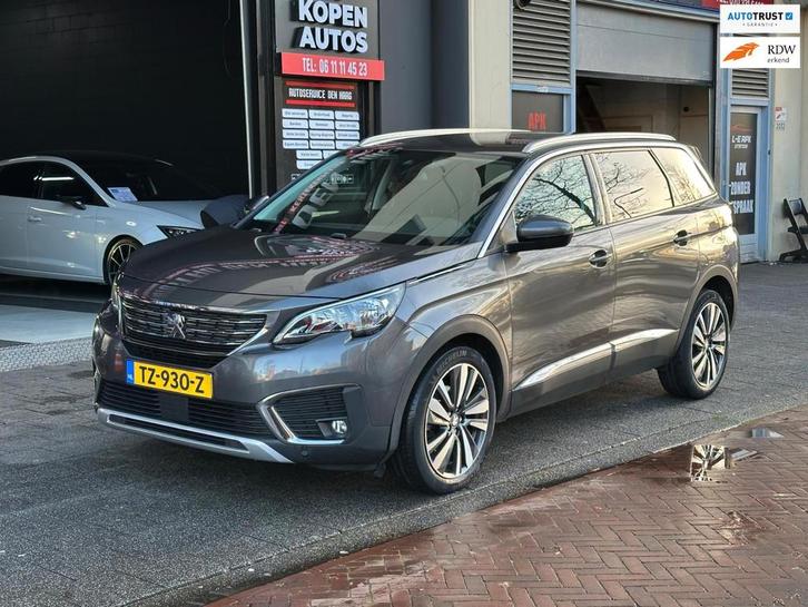 Peugeot 5008 1.2 PureTech Allure Aut Leer Clima 7 Persoons, Auto's, Peugeot, Bedrijf, Te koop, ABS, Airbags, Airconditioning, Bluetooth
