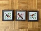 Borduurwerk Schilderijtjes - Vogels, Ophalen of Verzenden, Gebruikt, Schilderij, Minder dan 50 cm
