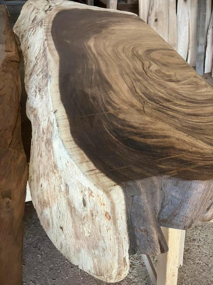 Massief blad Suár hardhout 140 x  ongeveer 70 cm x 9 dik, Huis en Inrichting, Tafels | Salontafels, Nieuw, 50 tot 100 cm, 100 tot 150 cm